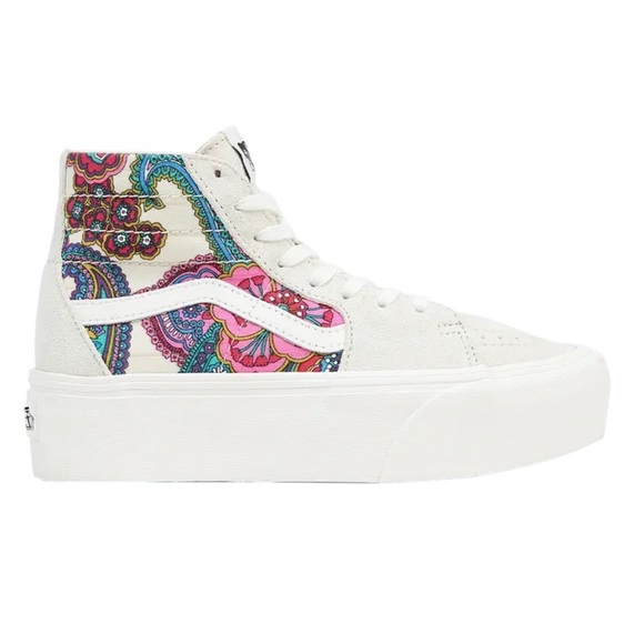 Vans Sk8-Hi Tapered Paisley Bloom Turtledove Platform Women's size 9.5 - Picture 1 of 8